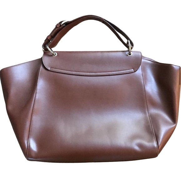 Alberta Di Canio Leather Winged Tote - Picture 2 of 5